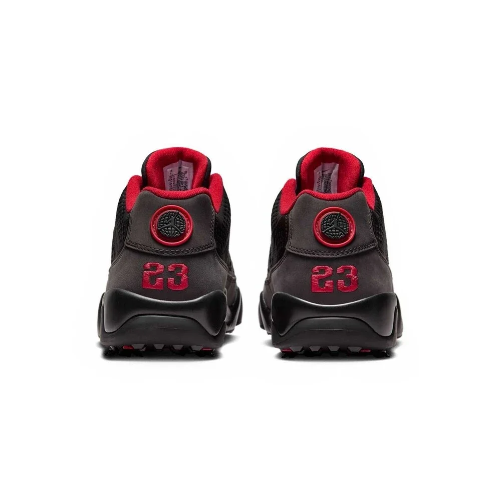 Nike Air Jordan 9 Low Retro Golf Black Dark Charcoal True Red Sz 10.5 FJ5934-002
